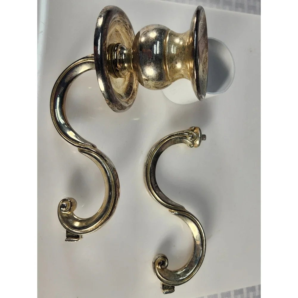 Lot of 2 Vintage Silver Plated Candelabra Replacement Arms 1-Candle Cup